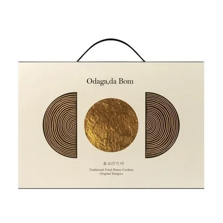 【ボムオダガ】韓国伝統菓子 詰め合わせギフトセット – ソダム韓菓（ライスパフ風味＋もち米薬菓4個＋全粒小麦薬菓4個）（1箱、400g）