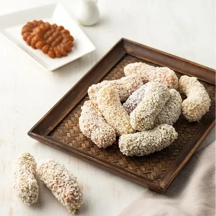 【ボムオダガ】韓国伝統菓子 詰め合わせギフトセット – ソダム韓菓（ライスパフ風味＋もち米薬菓4個＋全粒小麦薬菓4個）（1箱、400g）