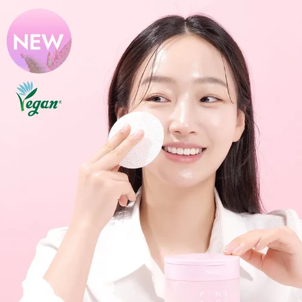 BJEWEL Pink Aloe Cleansing Serum Pad 180ml (60 sheets)