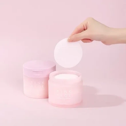BJEWEL Pink Aloe Cleansing Serum Pad 180ml (60 sheets)
